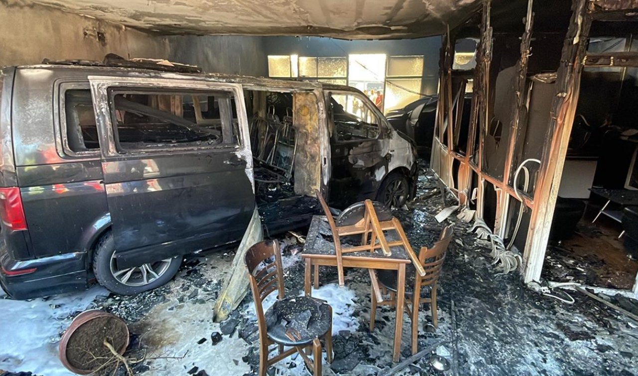 Oto galeride yangın: 6 araç hasar gördü