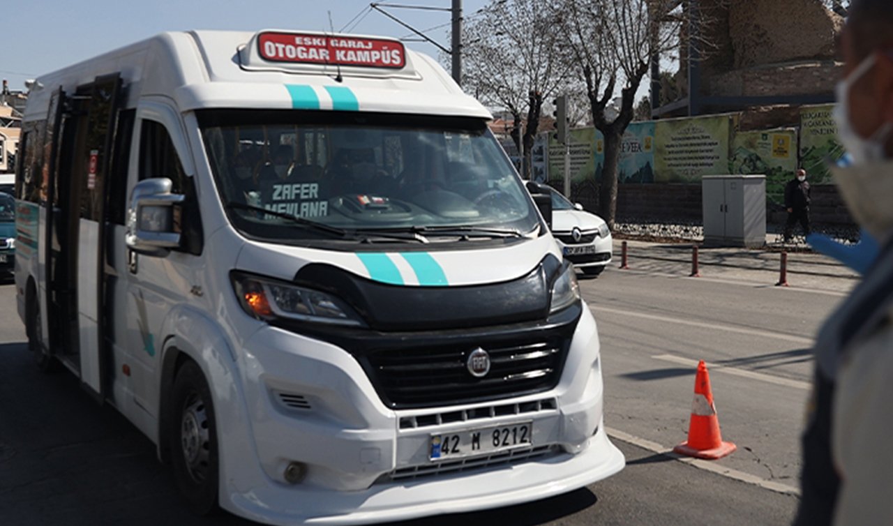 Konya’da minibüs ücretlerine de zam geldi