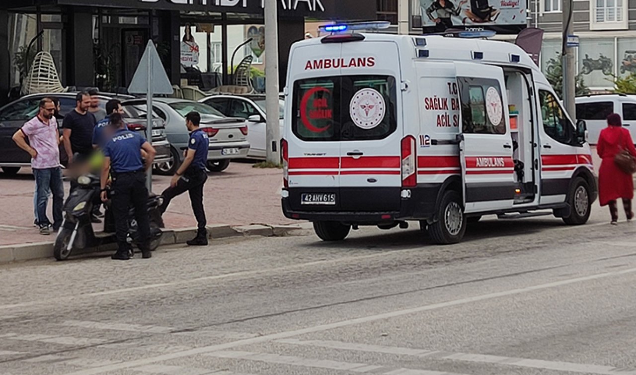 Konya’da elektrikli motosiklet devrildi: 2 yaralı