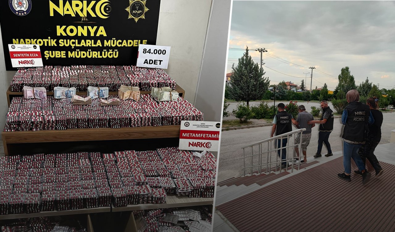Konya’da uyuşturucu sevkiyatı yapan çift yakayı ele verdi!