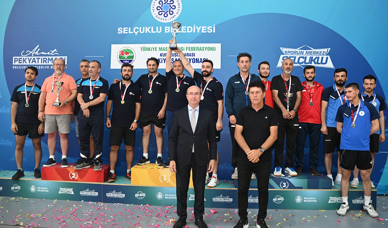 Sporun merkezi Konya’da Kuruluşlararası Masa Tenisi Turnuvası tamamlandı  