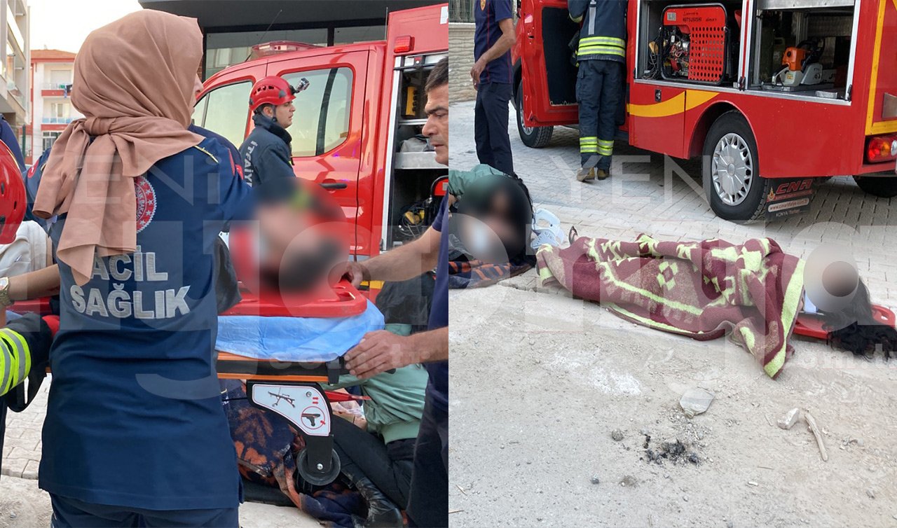  Konya’da virajı alamayan otomobil direğe çarptı! 4 kişi araç içerisinde sıkıştı