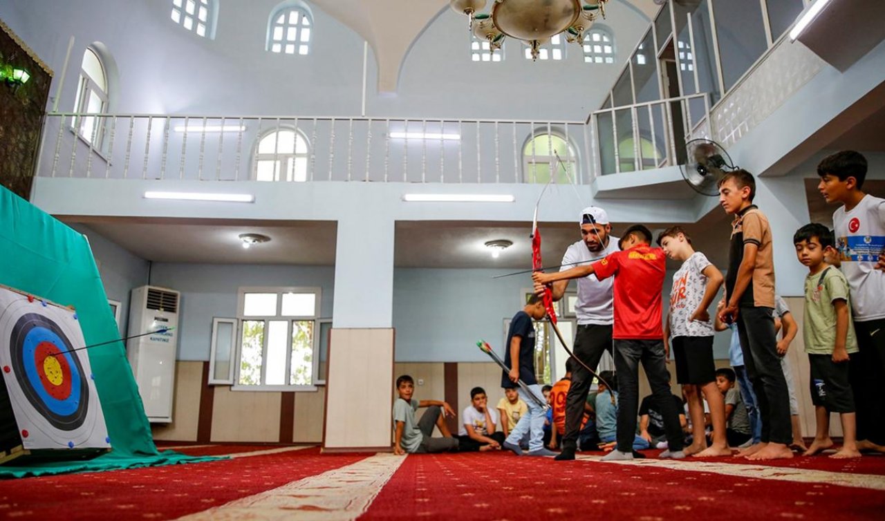 Yaz Kur’an kursuna katılan çocukların sportif yetenekleri keşfediliyor