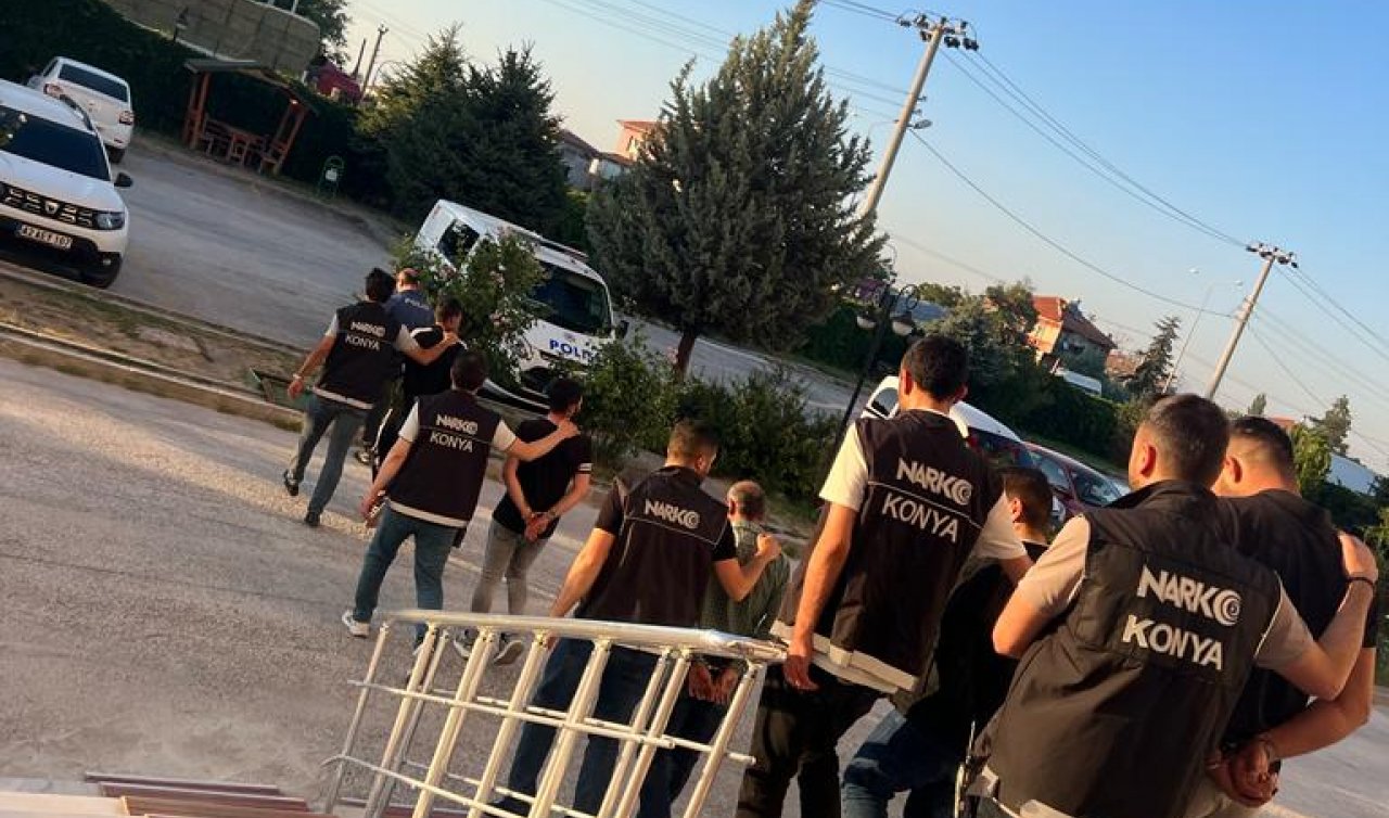 Konya’da zehir tacirlerine darbe! 12 şüpheli tutuklandı