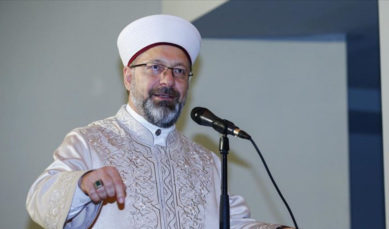 Diyanet İşleri Başkanı Erbaş YKS Arapça dil testi birincisi Konyalı Hüseyin Furkan Erdemi tebrik etti