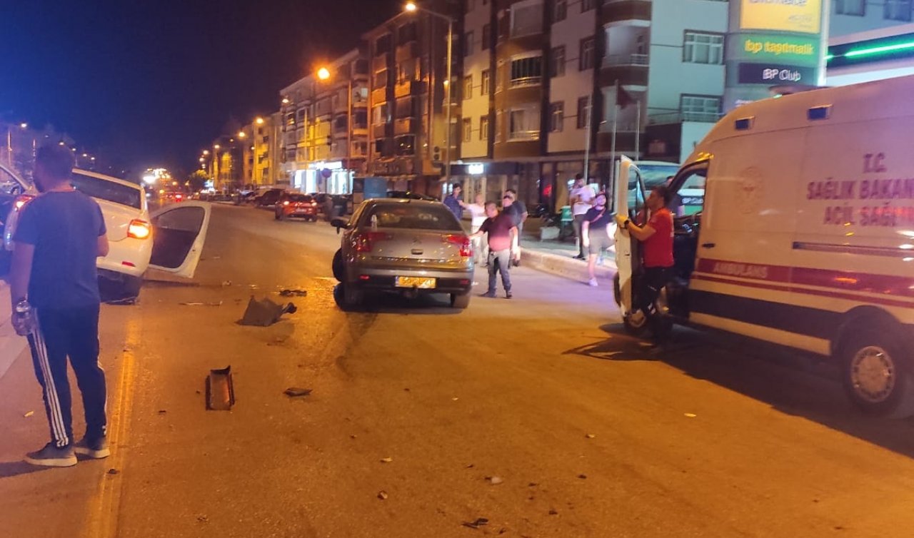 Konya’da iki otomobil çarpıştı: 1 yaralı 