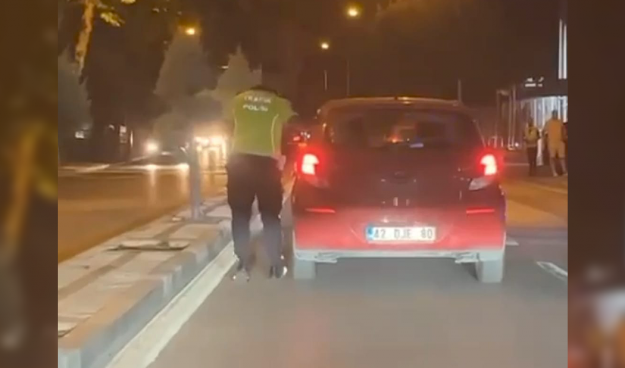 Konya’da uyuşturucu etkisinde makas atan kişi kovalamaca sonrası yakalandı