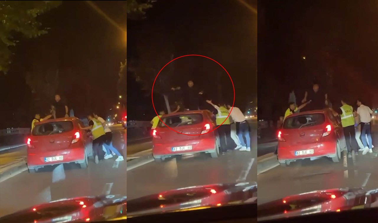 Konya trafiğinde korku dolu anlar! Uyuşturucunun etkisindeki sürücü böyle durduruldu 
