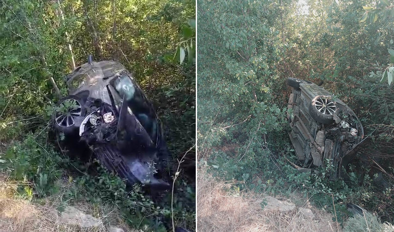Konya’da otomobil devrildi: 2 yaralı