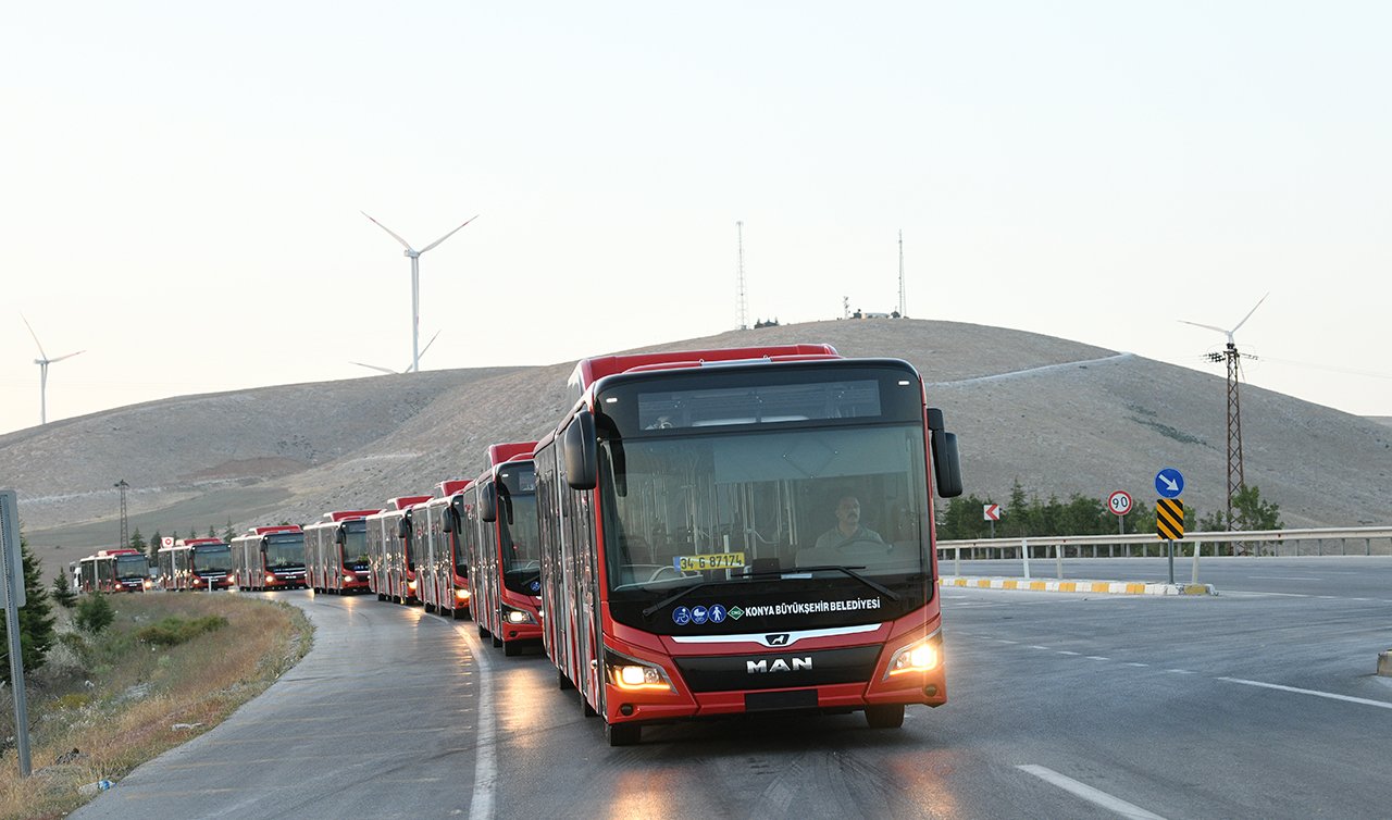 Konya filosu genişliyor: 8 otobüs daha Konya’ya geldi