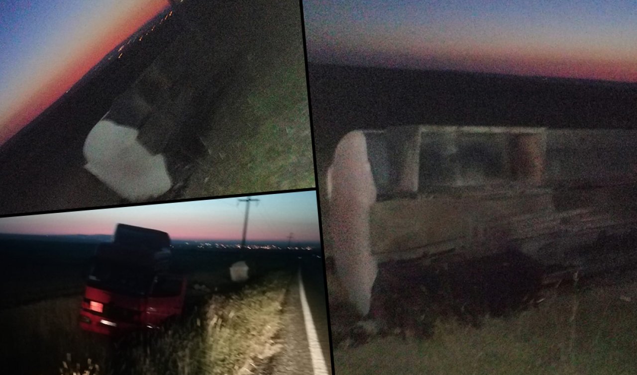Konya’da korkutan kaza! Yakıt dolu tanker devrildi