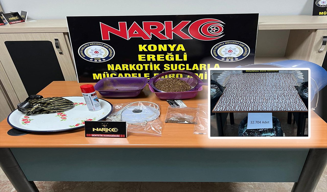 Konya’da uyuşturucu operasyonu! Polis bulduklarıyla şok oldu