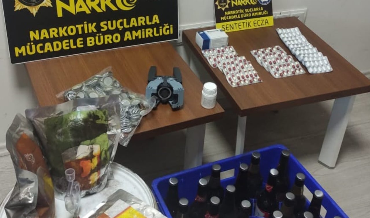 Konya’da uyuşturucu ve sahte alkol operasyonu!