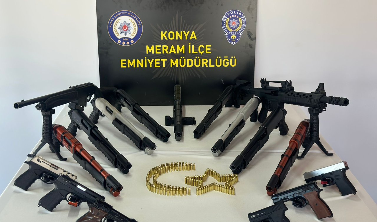 Konya’da baskın yapılan evden cephanelik çıktı!