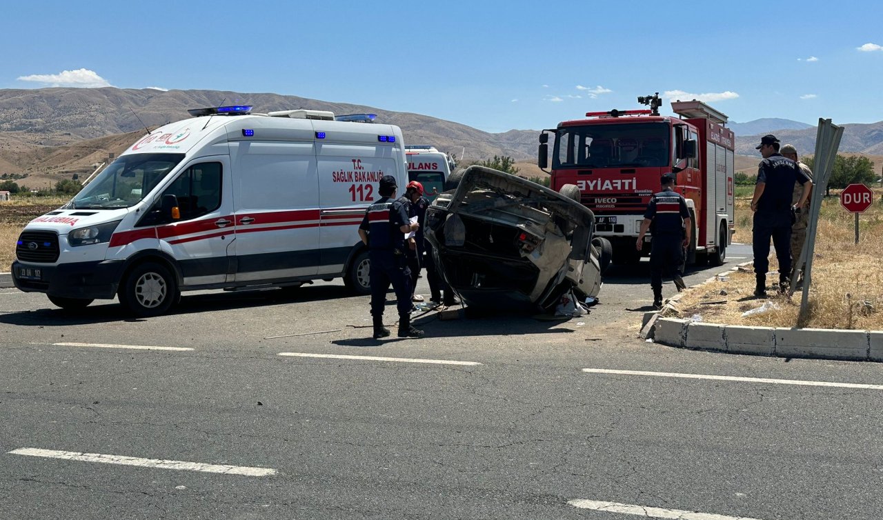 Otomobil takla attı: 1 ölü 2’si ağır 4 yaralı