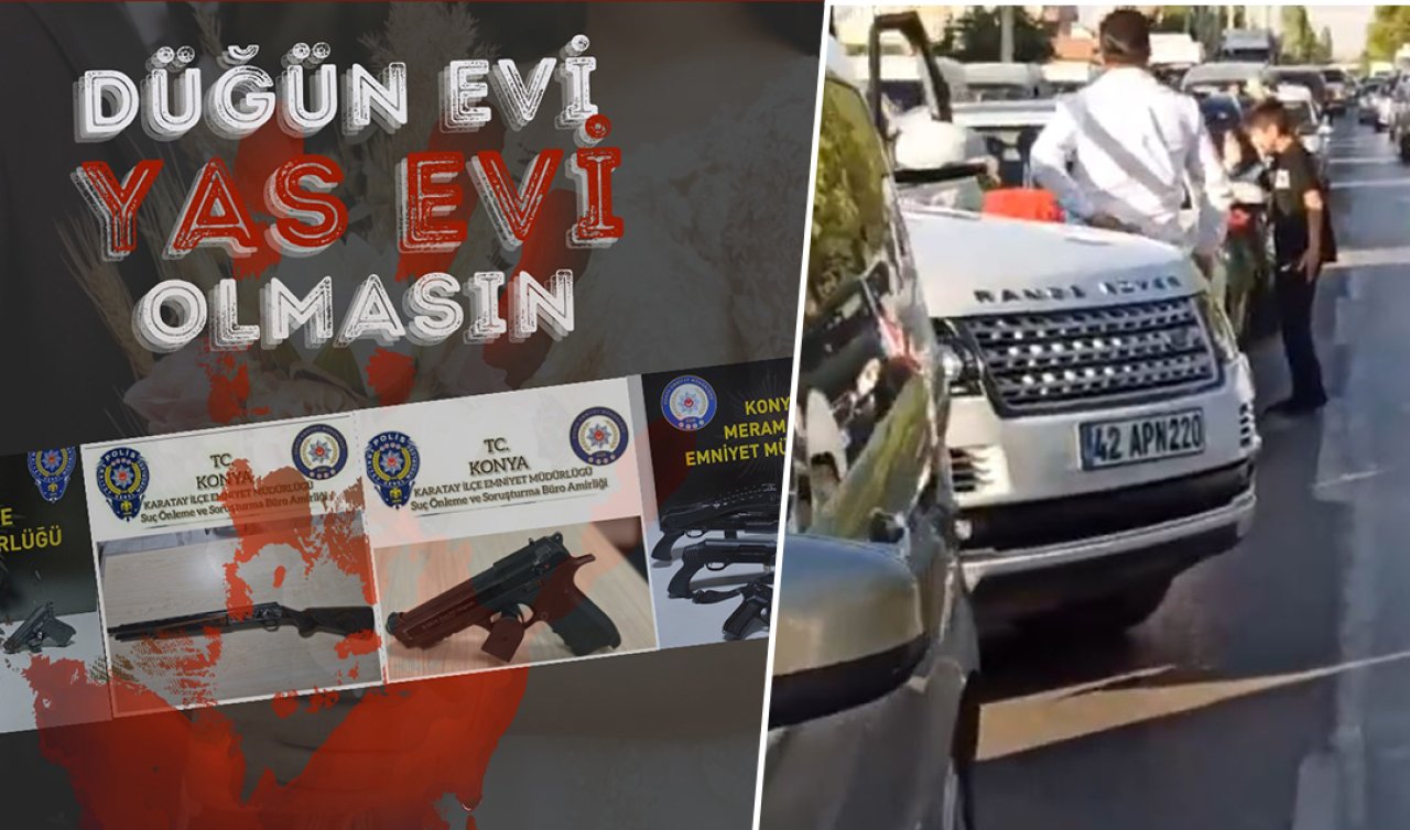 Konya’da düğün konvoyuna 8 bin Türk Lirası ceza kesildi