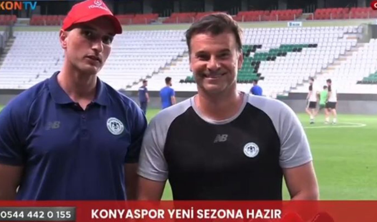 Röportaj sırasında komik iş kazası: Stanojevic otomatik sulama sisteminin kurbanı oldu