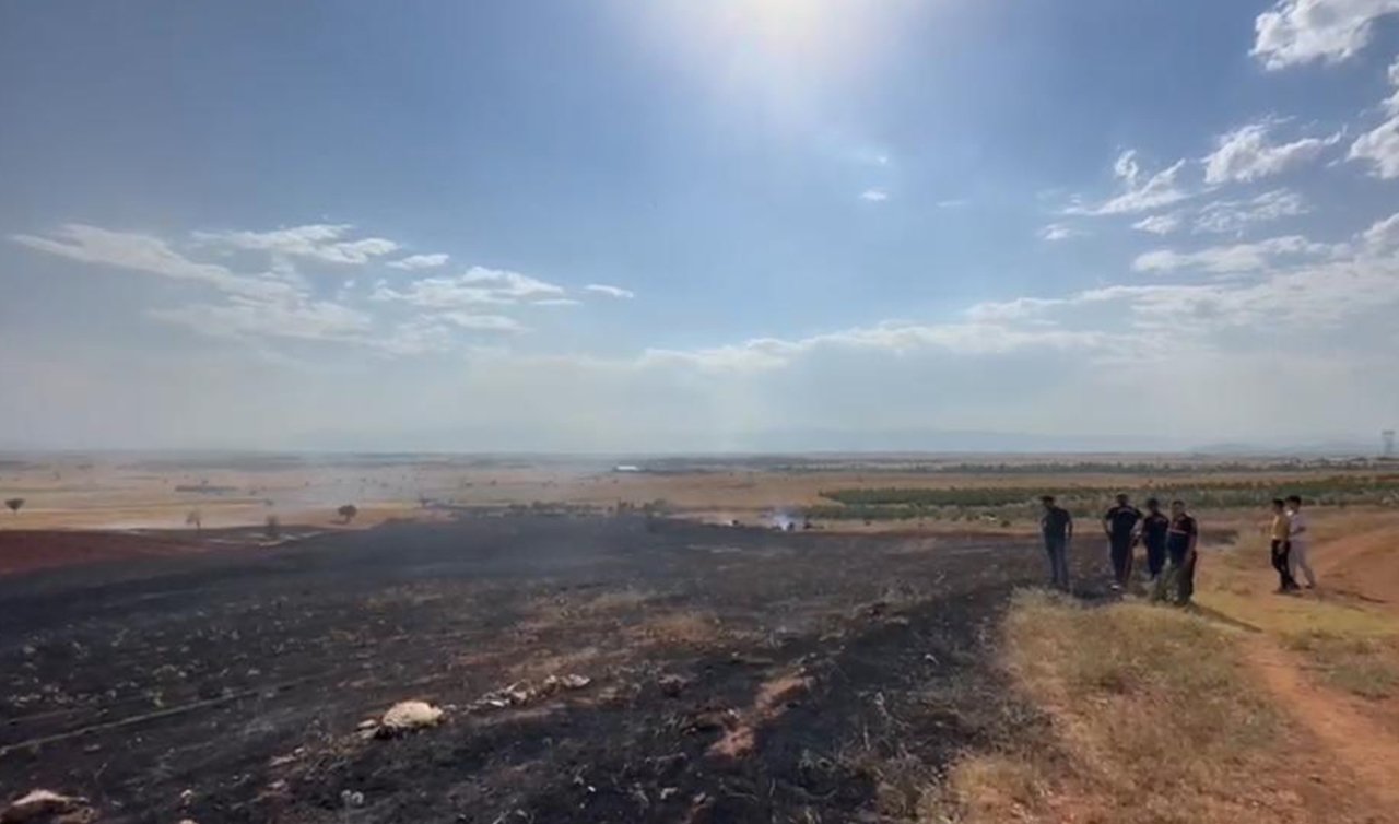 Konya’da çıkan 2 arazi yangınında 10 dönümlük alan yandı