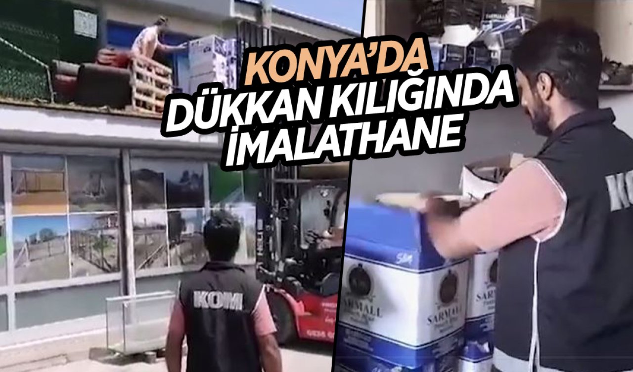  Konya’da tel örgülü dükkandan çıkanlara polis bile şaşırdı!