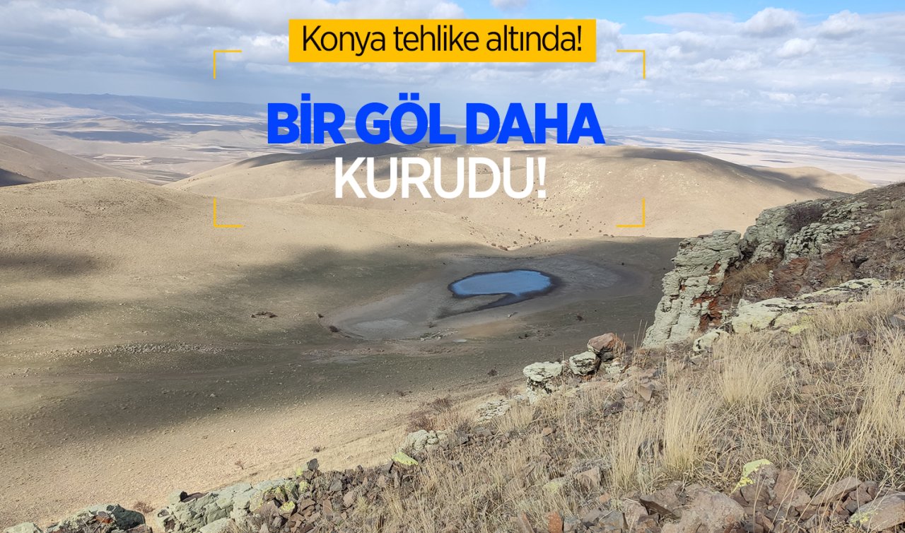 Konya’da Karacadağ’ın zirvesine gizlenen göl kurudu!