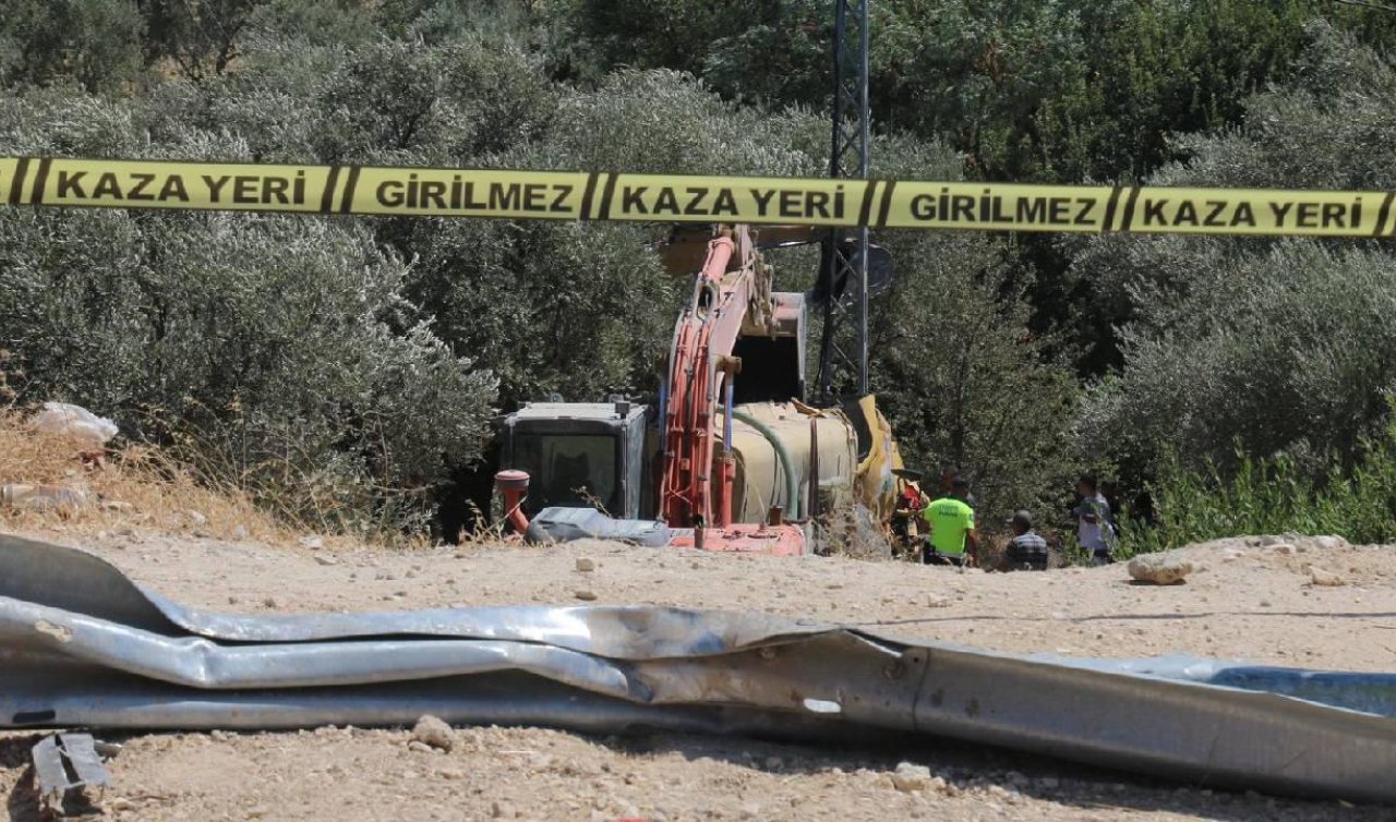  Su tankeri şarampole devrildi: 2 kişi hayatını kaybetti