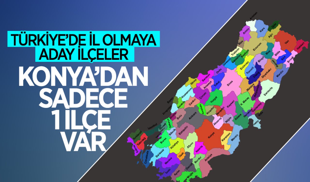 Türkiye’de il olmaya aday ilçeler! Konya’dan sadece 1 ilçe var