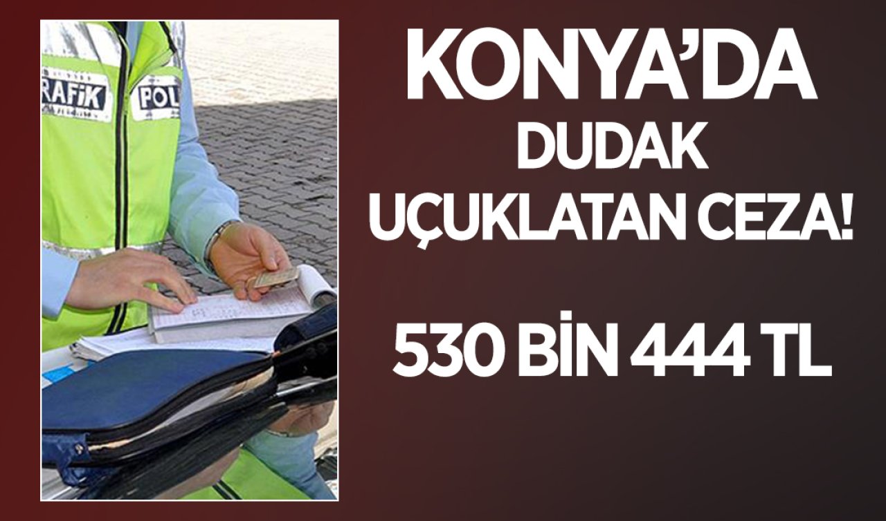 Konya’da dudak uçuklatan ceza! Toplam 530 bin 444 TL