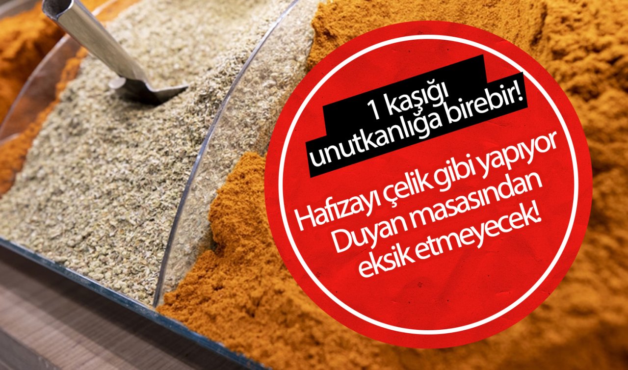 1 kaşığı unutkanlığa birebir! Hafızayı çelik gibi yapıyor... Duyan masasından eksik etmeyecek!