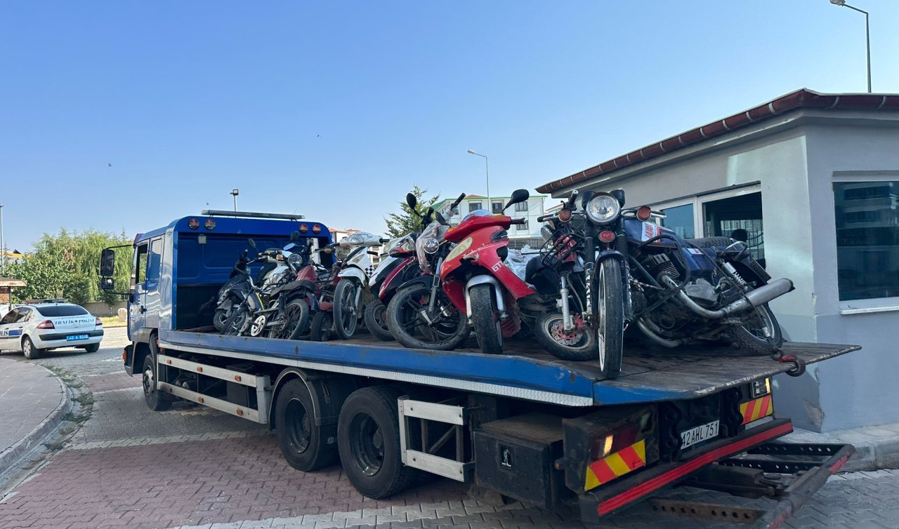  Konya’da Emniyetten tescilsiz motosiklet denetimi