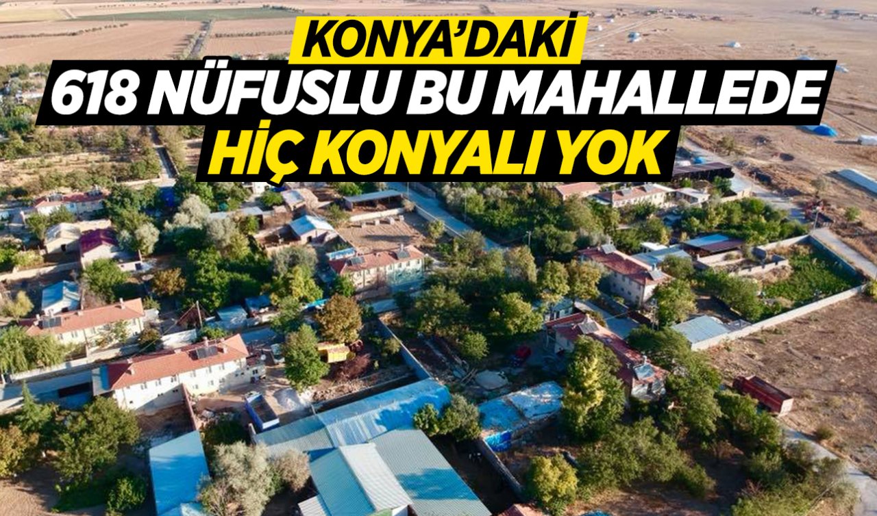 Duyan inanamıyor ama gerçek! Konya’daki 618 nüfuslu bu mahallede hiç Konyalı yok