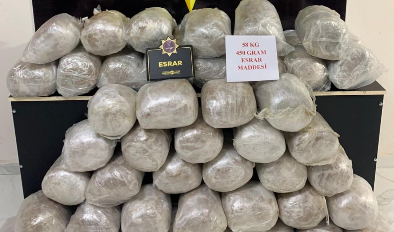 Bir tırda 58,4 kilogram esrar ele geçirildi