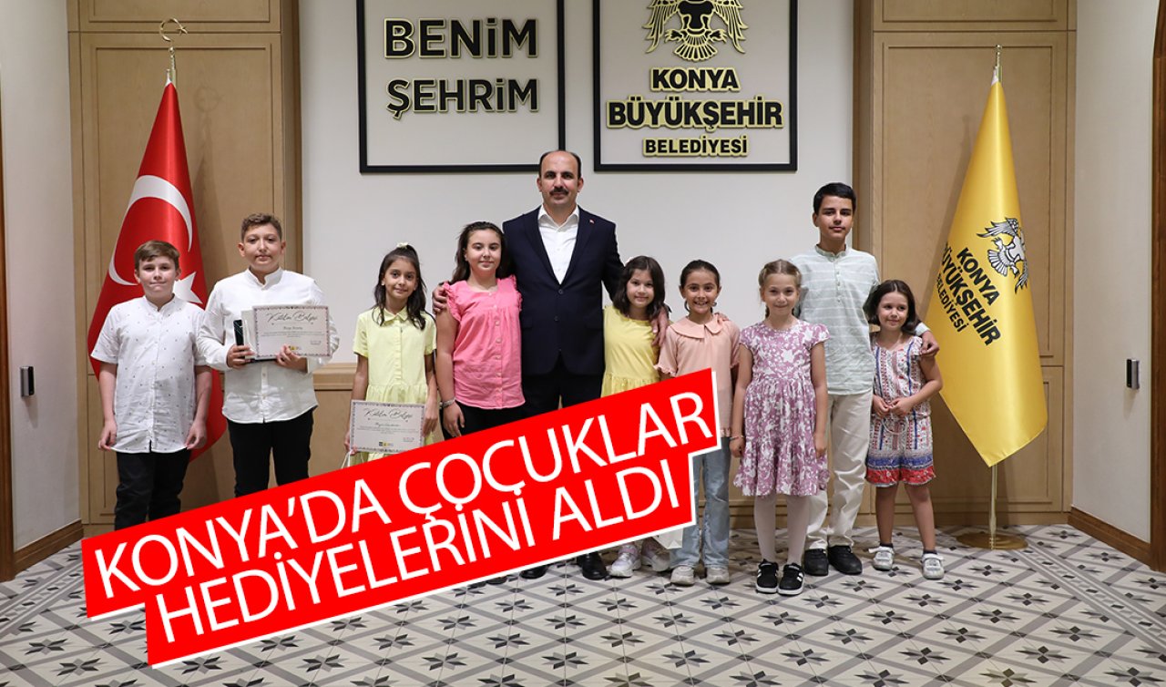  Konya’da çocuklara hediyeler dağıtıldı! Hediyelerini almayanlar kurs merkezinden alacaklar