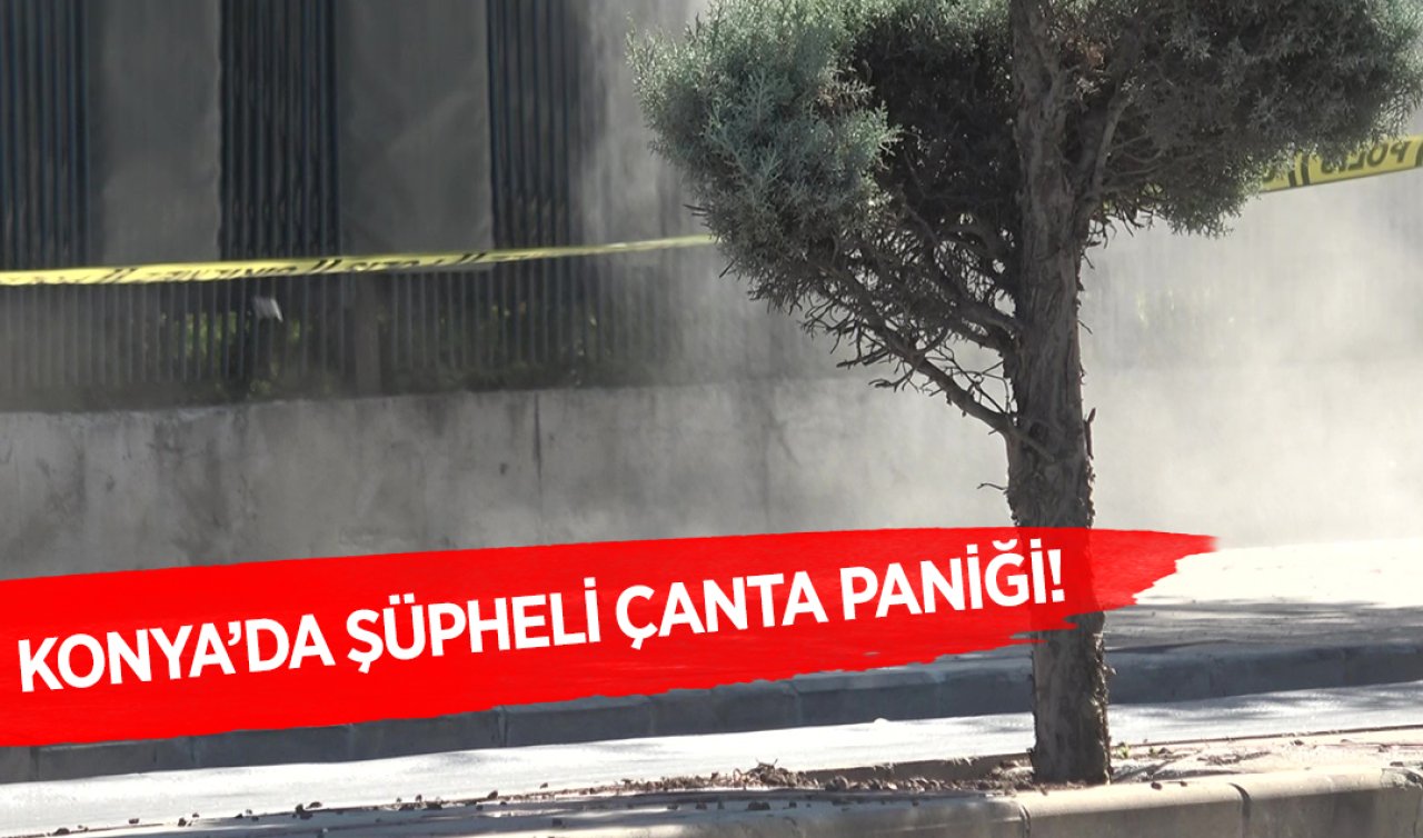 Konya’da askeri lojmanın bahçe duvarına bırakılan çanta paniğe neden oldu