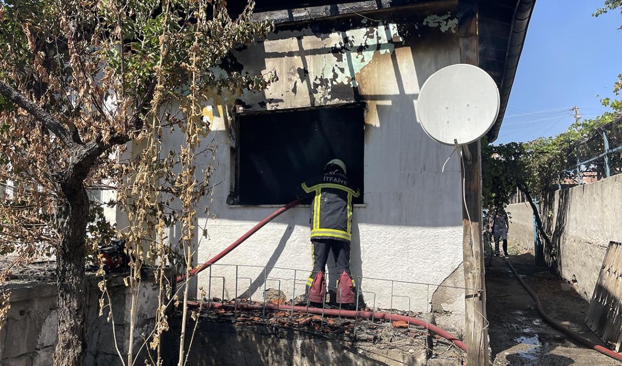  Ev sahibiyle tartışan kiracı oturduğu evi ateşe verdi