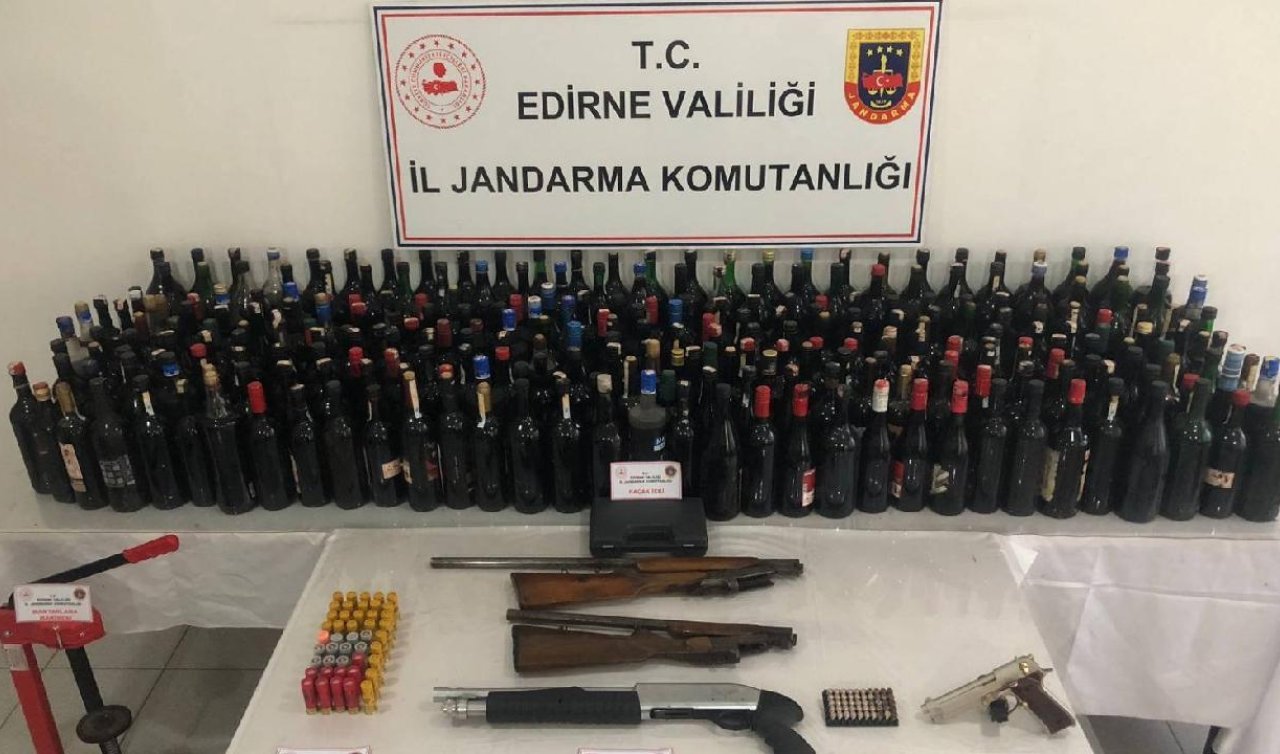 Bir evde 415 litre sahte içki ele geçirildi