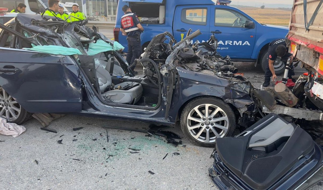 Nişanlı çiftin düğün alışverişi sonları oldu! Otomobille tırın altına girdiler