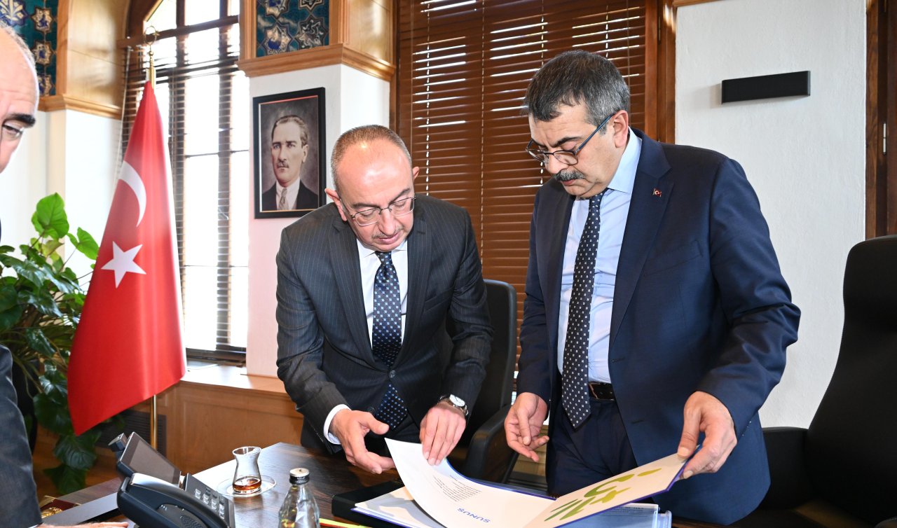 Başkan Kavuş, Milli Eğitim Bakanı Tekin’e DOSD Meram’ı anlattı