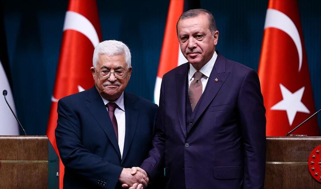 Cumhurbaşkanı Erdoğan Filistin Devlet Başkanı Abbas’la görüştü