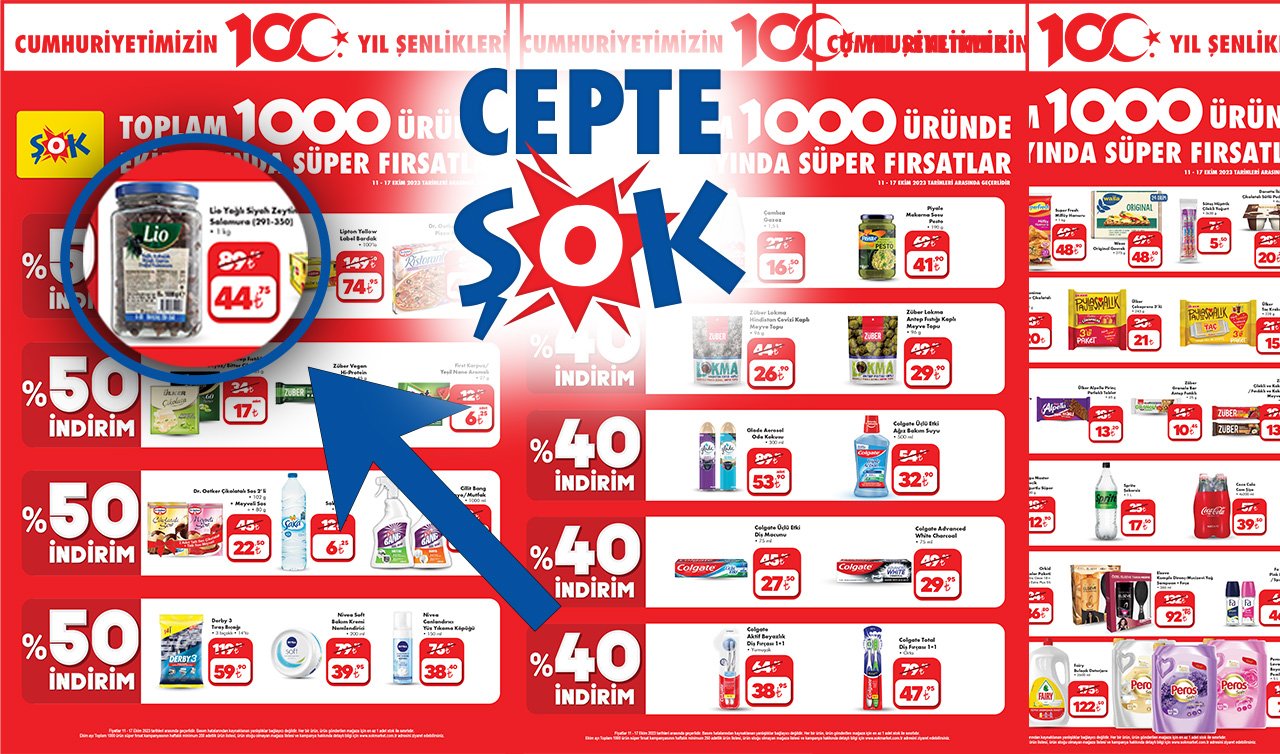 Konya’da Şok’ta 1000 üründe yüzde 50 indirim: Çarşamba günü yeni fırsatlar da başlıyor! 1 kg siyah zeytin sadece 44 TL
