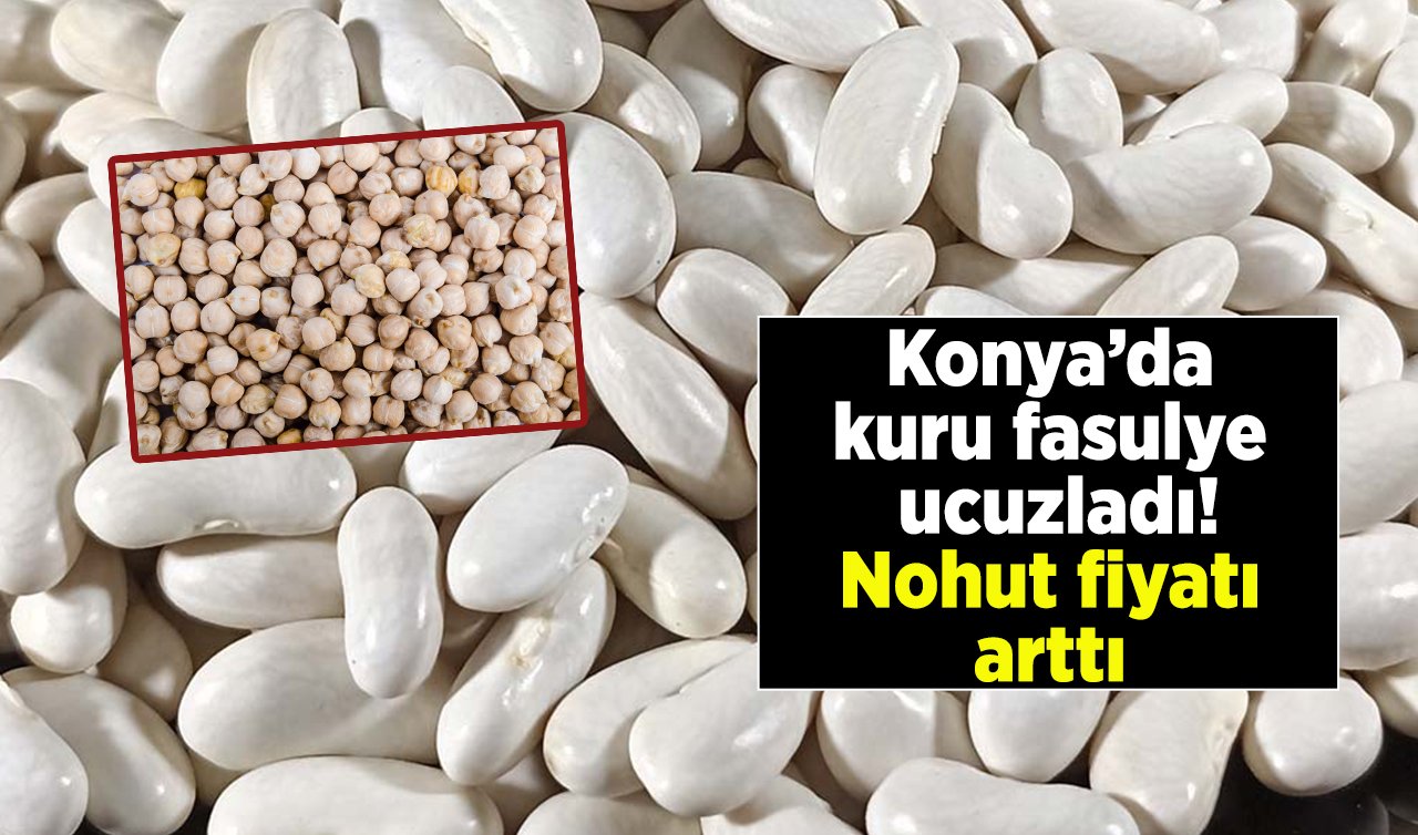 Konya’da kuru fasulye ucuzladı nohut fiyatı arttı! Arpa, buğday, mısır, kuru fasulye, nohut, güncel fiyatlar