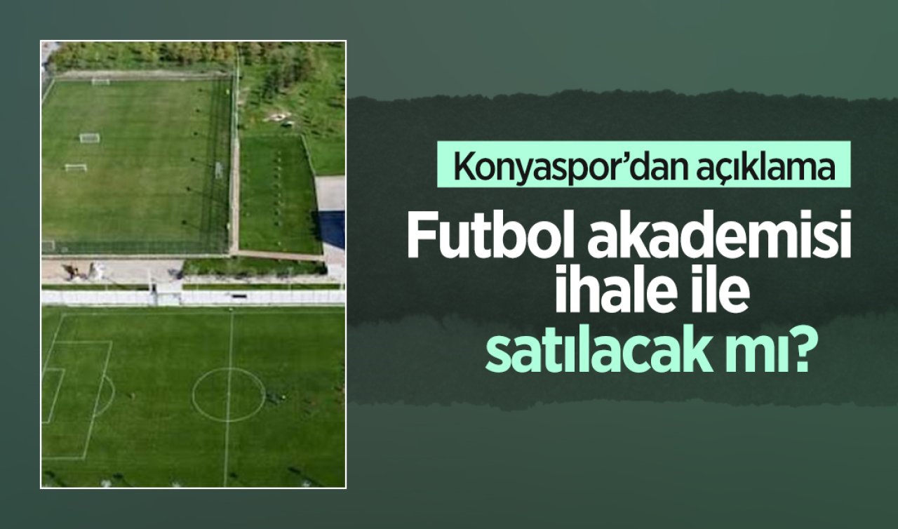 Konyaspor Futbol Okulları ihale ile satılacak iddiasına yanıt