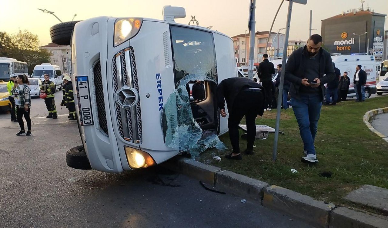 Kocaeli’de işçi servisi ile halk otobüsü çarpıştı: 11 yaralı