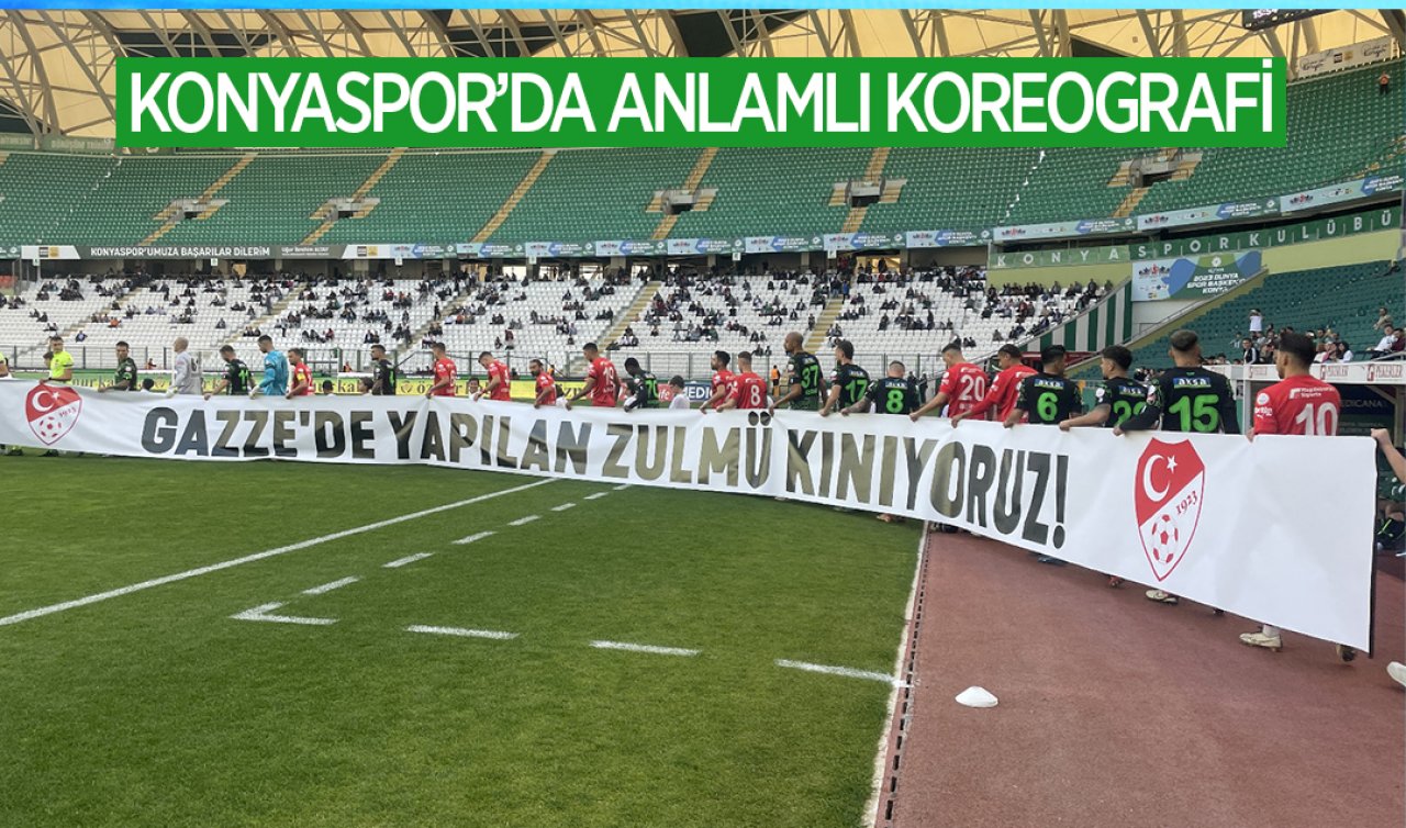 Konyasporlu taraftarlardan anlamlı koreografi! 