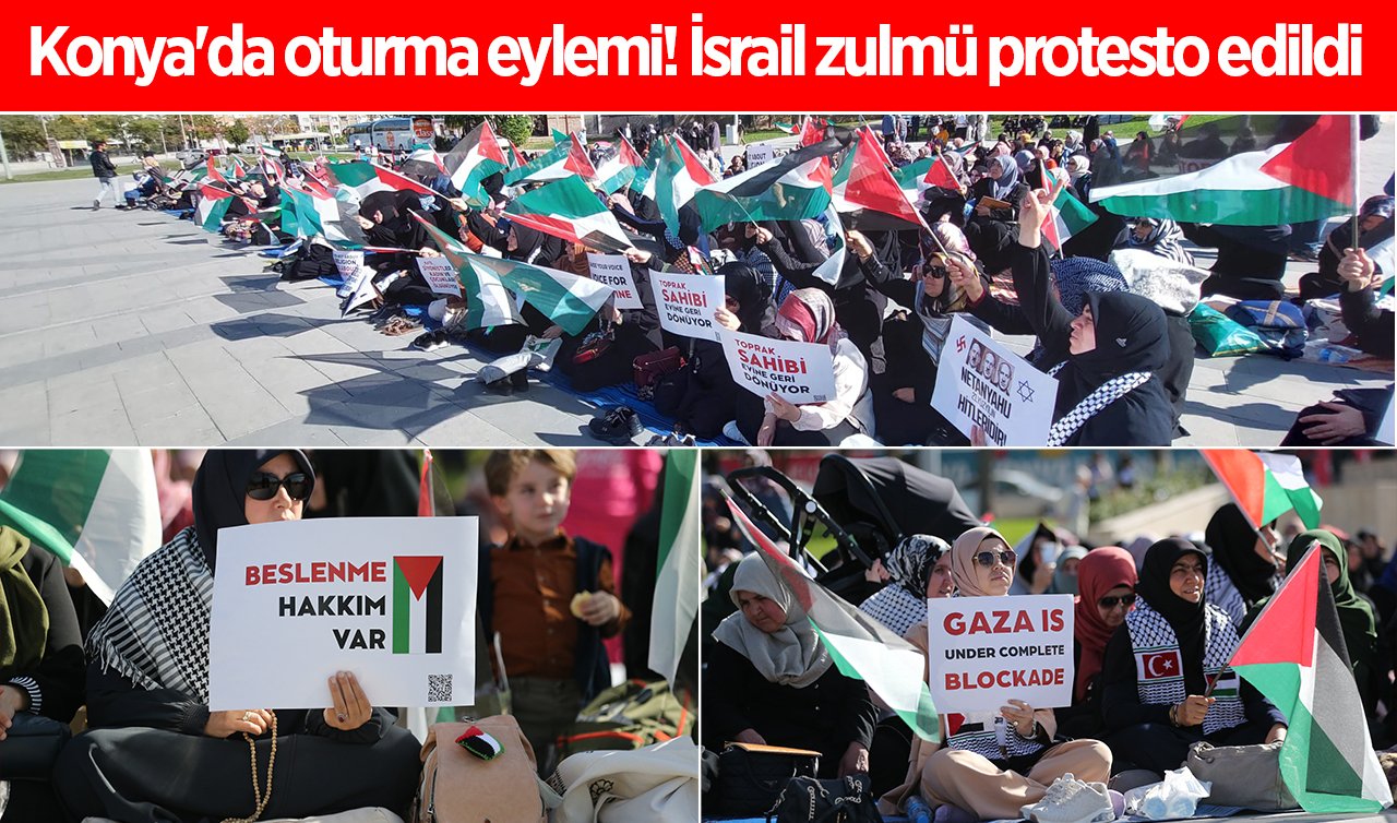 Konya’da  İsrail’in Gazze’ye saldırıları protesto edildi