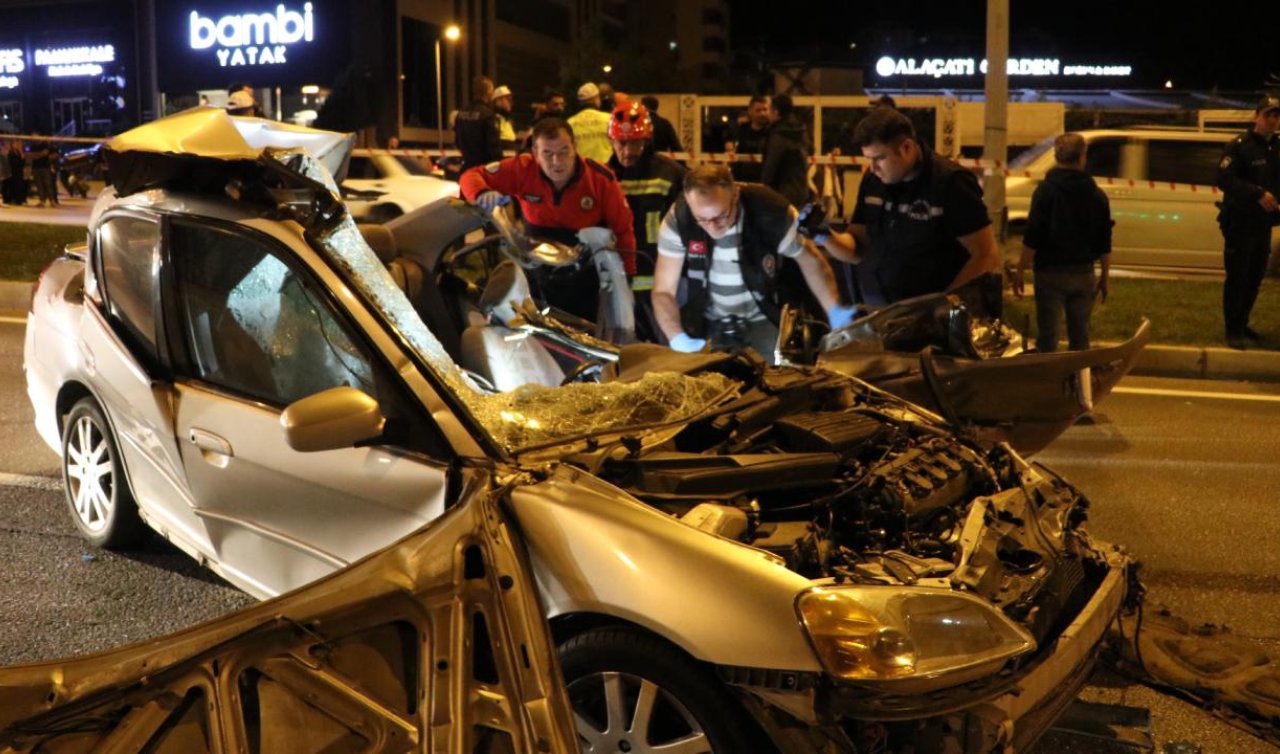  Tıra çarpan otomobilin sürücüsü öldü