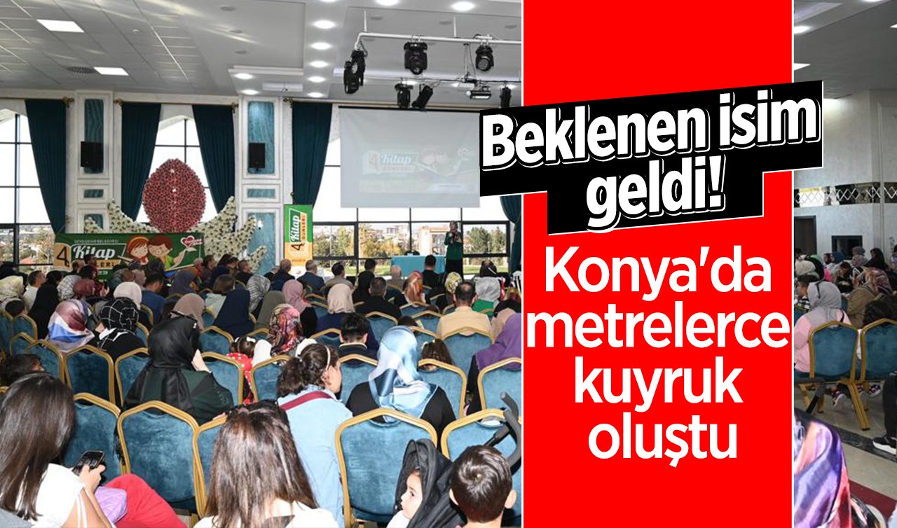Beklenen isim geldi! Konya’da metrelerce kuyruk oluştu