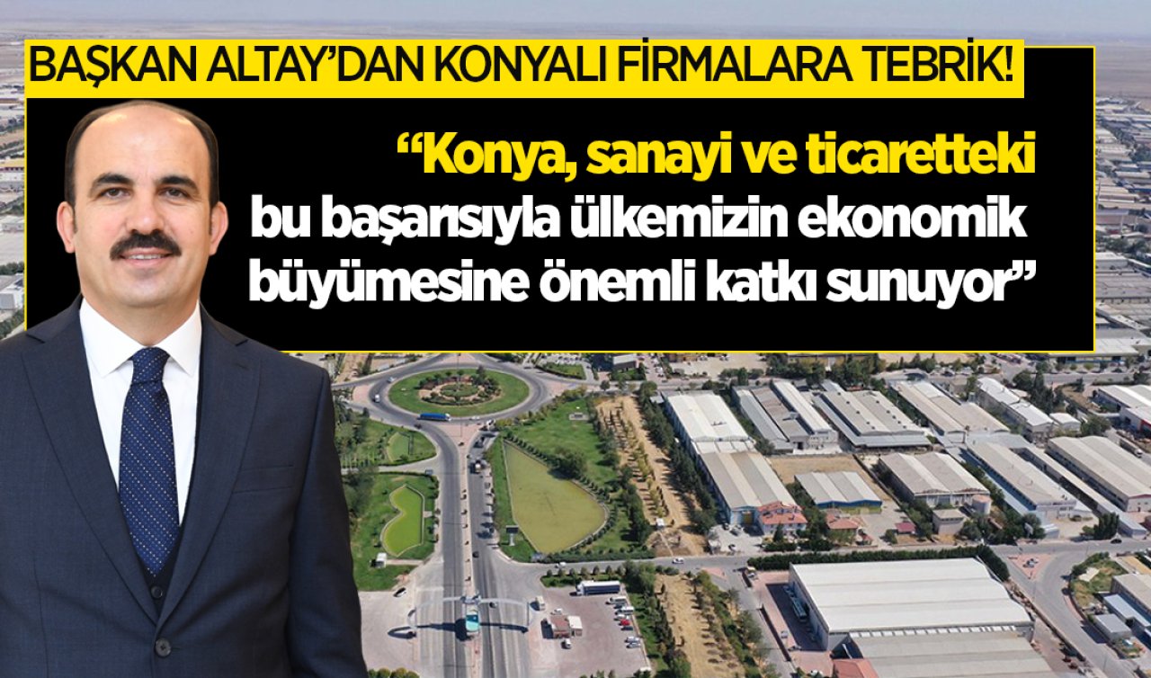Konya devler listesindeki gücünü arttırdı! Başkan Altay tebrik etti!