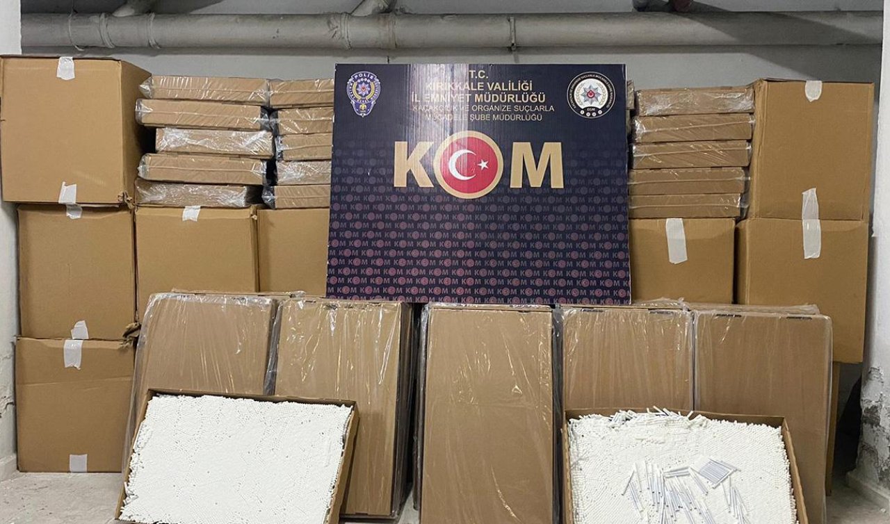 1 milyon 260 bin makaron ele geçirildi