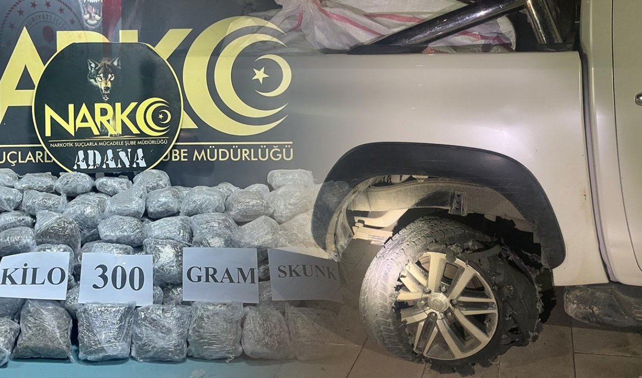Lastiklerine ateş edilerek durdurulan araçtan 122 kilo uyuşturucu çıktı