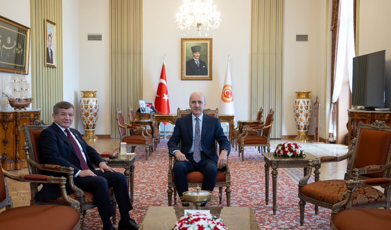 TBMM Başkanı Kurtulmuş Davutoğlu’nu kabul etti